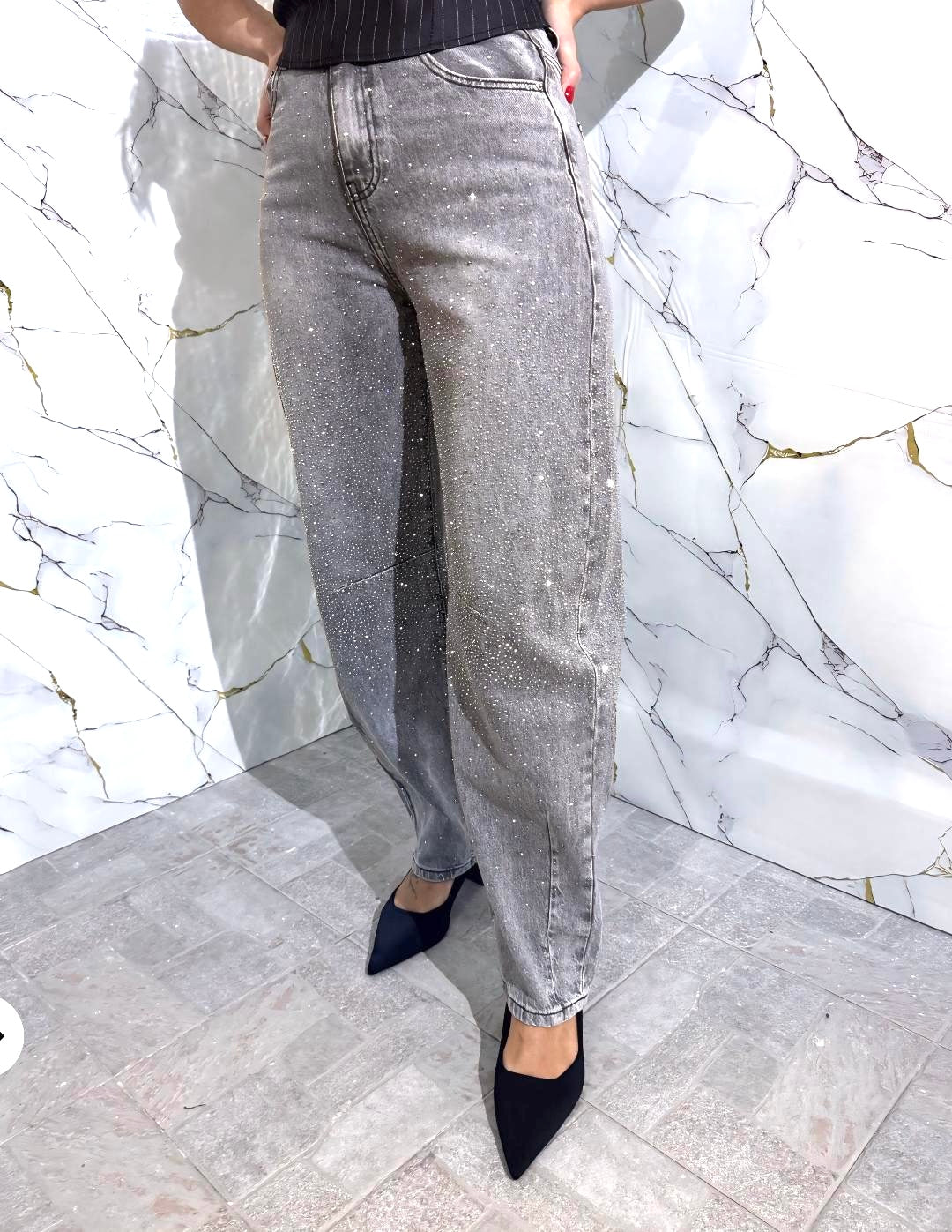 jeans grigio brill